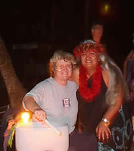 Aunty and Susan at the warm ponds